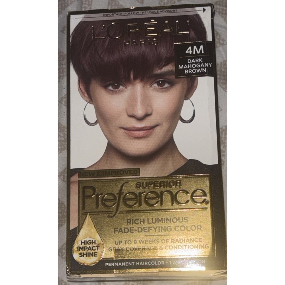 L'Oreal Paris Superior Preference Permanent Hair Color 4M Dark Mahogany Brown